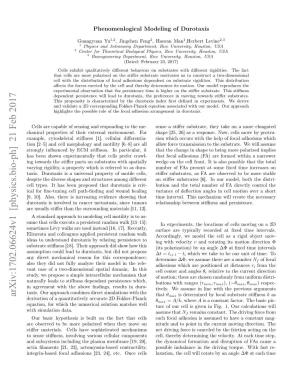 Phenomenlogical Modeling of Durotaxis