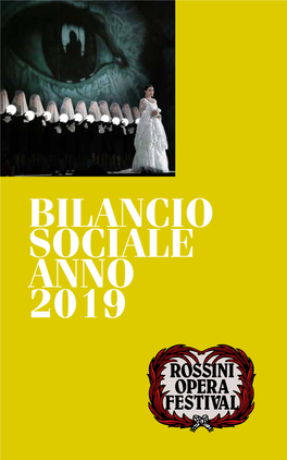 BILANCIO SOCIALE ANNO 2019 Fotografie Studio Amati Bacciardi