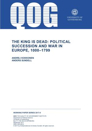 Political Succession and War in Europe, 1000–1799