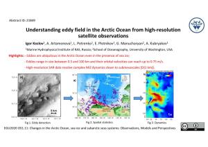 Understanding Eddy Field in the Arctic Ocean from High-Resolution Satellite Observations Igor Kozlov1, A