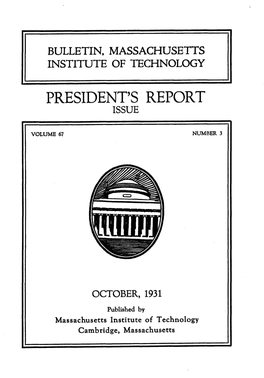President's Report Issue Ii Volume 67 Number 3