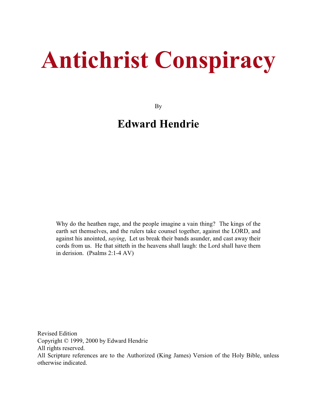 Antichrist Conspiracy