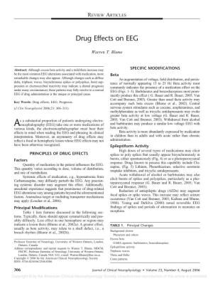 Drug Effects on EEG