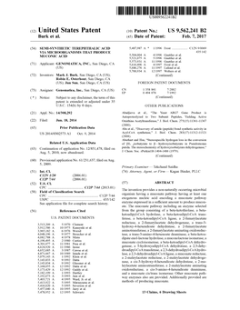 United States Patent (10) Patent No.: US 9,562,241 B2 Burk Et Al