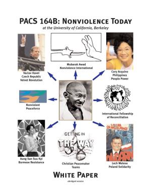 PACS 164B: Nonviolence Today Overview