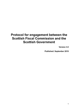 Protocol for Engagement with the Scottish Government