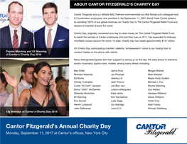 Cantor Fitzgerald's Annual Charity