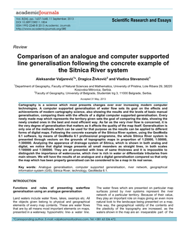 The Comparison of an Analogue and Computer Supported Line Generalisation Following the Concrete Example of the Sitnica River