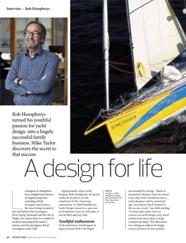 Rob Humphreys Turned His Youthful Passion for Yacht Design Into a Hugely Successful Family Business
