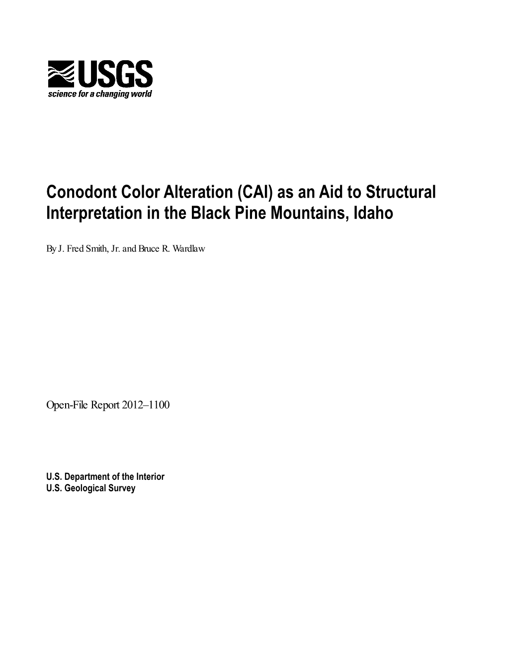 CAI) As an Aid to Structural Interpretation in the Black Pine Mountains, Idaho