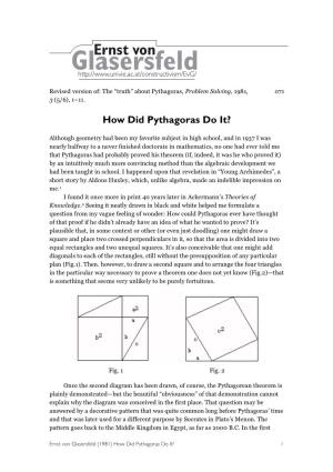About Pythagoras, Problem Solving, 1981, 071 3 (5/6), 1–11