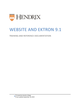 Website and Ektron 9.1