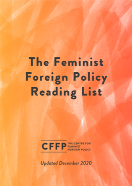 The Feminist Foreign Policy Reading List