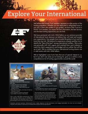 Explore Your International Hunting Opportunities