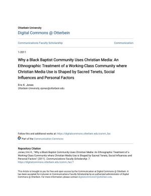 Why a Black Baptist Community Uses Christian Media