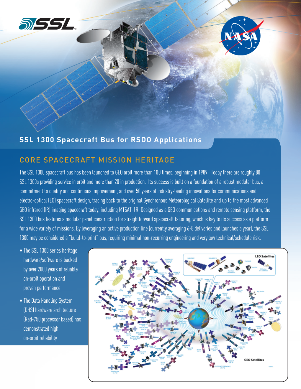 SSL 1300 Spacecraft Bus for RSDO Applications CORE SPACECRAFT