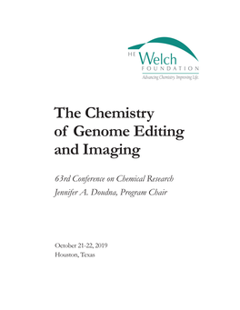 The Chemistry of Genome Editing and Imaging