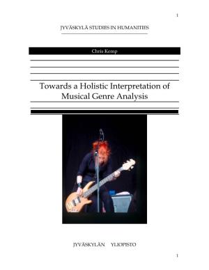 Towards a Holistic Interpretation of Musical Genre Analysis Thesis
