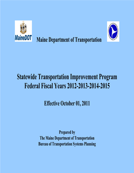 Statewide Transportation Improvement Program Federal Fiscal Years 2012-2013-2014-2015