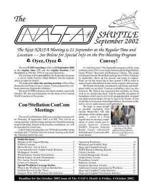 NASFA 'Shuttle' Sep 2002
