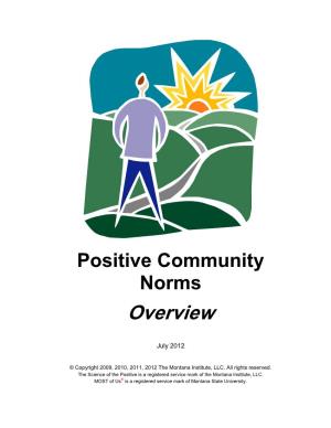 Positive Community Norms Overview