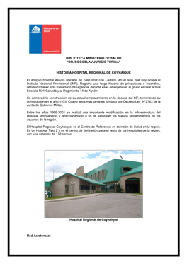 Historia Hospital De Coyhaique