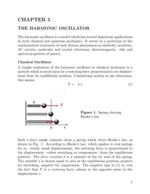 Chapter 5 the Harmonic Oscillator