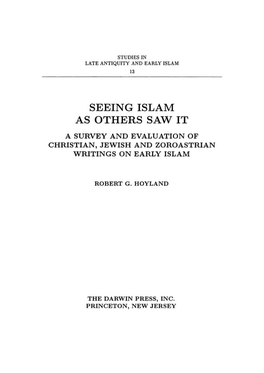 Seeing Islam As Others Saw It