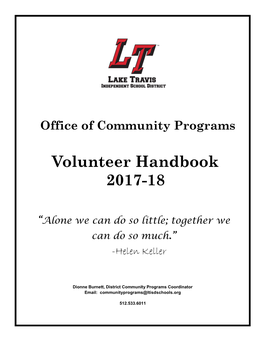 LTISD Volunteer Handbook