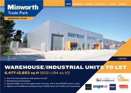 Minworth HOME MINWORTH LOCATION AVAILABILITY GALLERY CONTACT Trade Park