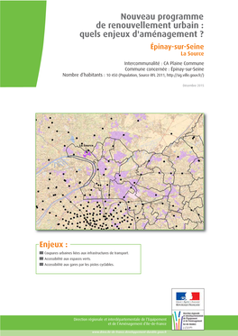 Quels Enjeux D'aménagement ? Épinay-Sur-Seine