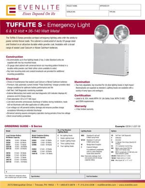TUFFLITE S- Emergency Light