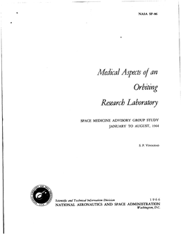 Medical A.Pects of an Orbiting Research Laboratory