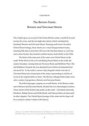 Chapter 30: the Berners Estate: Berners and Newman Streets