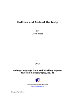 Hollows and Folds of the Body