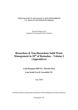 Hazardous & Non-Hazardous Solid Waste Management in 10 Of