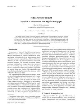 Supercells in Environments with Atypical Hodographs