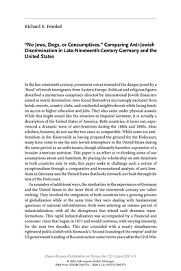 Comparing Anti-Jewish Discrimination in Late-Nineteenth-Centurygermany and the United States