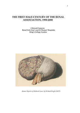 The First Half-Century of the Renal Association, 1950-2000