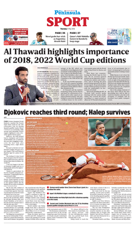 Al Thawadi Highlights Importance of 2018, 2022 World Cup Editions