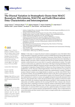 The Diurnal Variation in Stratospheric Ozone from MACC Reanalysis, ERA-Interim, WACCM, and Earth Observation Data: Characteristics and Intercomparison