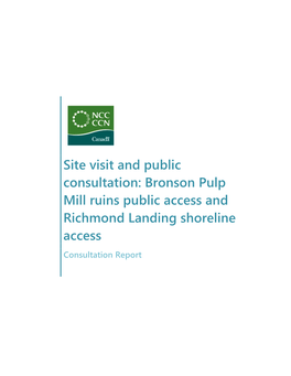 Bronson Pulp Mill Ruins Public Access and Richmond Landing Shoreline Access