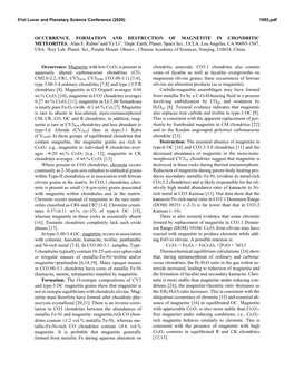 Occurrence, Formation and Destruction of Magnetite in Chondritic Meteorites