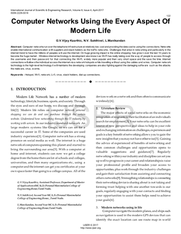 Computer Networks Using the Every Aspect of Modern Life