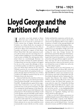 Lloyd George and the Partition of Ireland