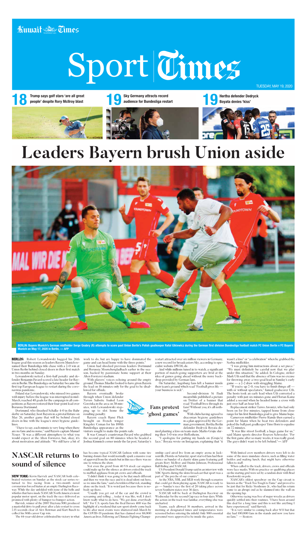 Leaders Bayern Brush Union Aside