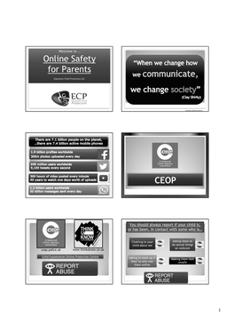 Online Safety for Parents CEOP