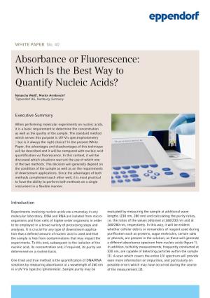 White Paper Absorbance Or Fluorescence: Which Is the Best
