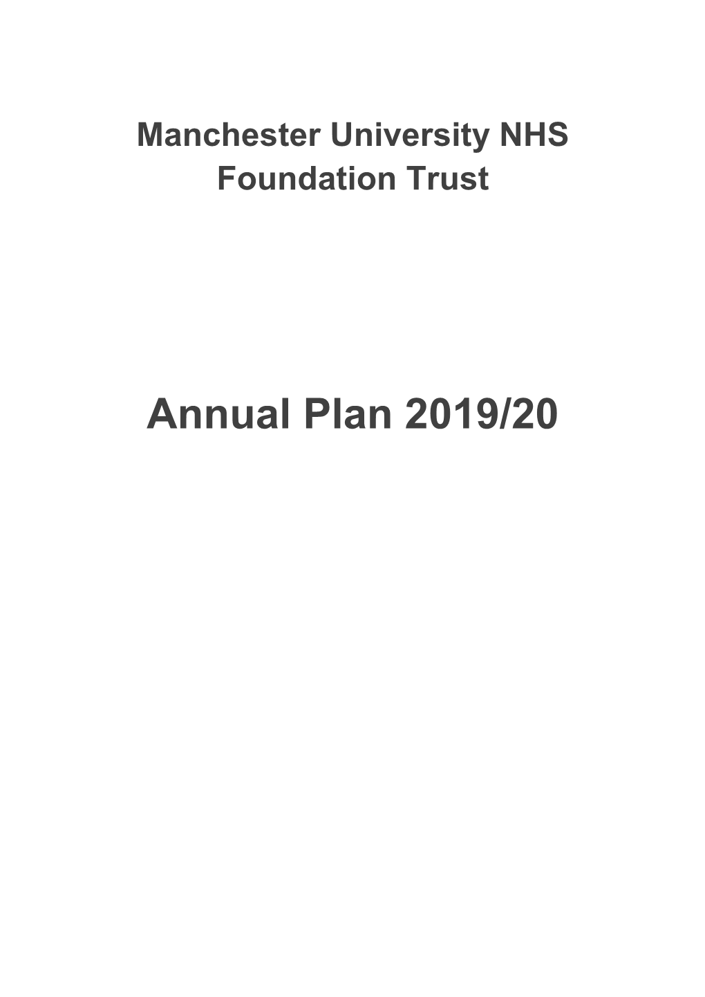 Annual Plan 2019/20