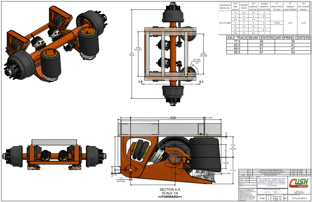 FORWARD&lt;&lt; AA AXLE TRACK BEAM